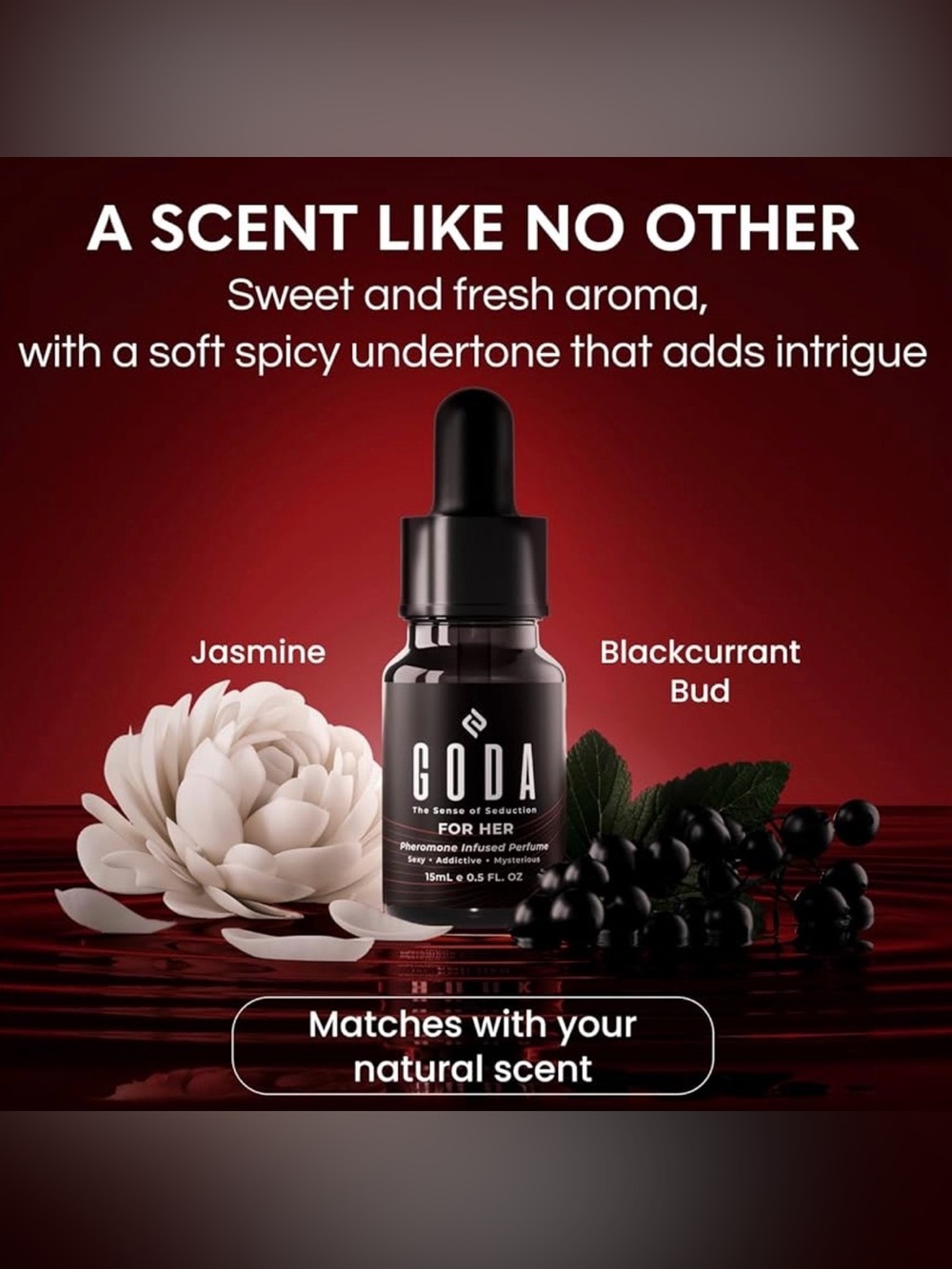 GODA ‘For Her’ Pheromone-Infused Fragrance Oil — ALCOHOL FREE - Picture 2 of 3